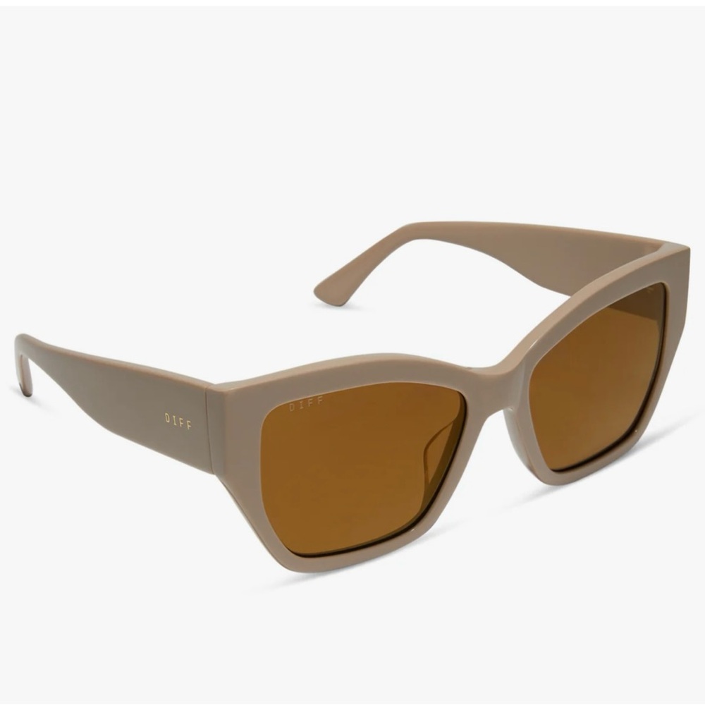 DIFF Vivienne Almond Brown With Gold Sunglasses